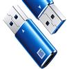 ANDTOBO [10Gbps] Adattatore da USB 3.1 A a USB C, 2 Pacchi Adattatore da USB C Femmina a USB Maschio per iPhone 15 14 13 12 Plus Pro Max, Samsung Galaxy S23, Auricolari Type-C, Quest Link- Blue