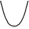 GAVU Collana Uomo Pietre Naturali, Collana Perle Nere Sfaccettate di Onice Nero da Uomo 60cm