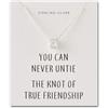 Philip Jones, collana in argento Sterling a forma di nodo con frase sull'amicizia (lingua italiana non garantita)