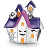 Gnoce Ciondolo Casa Infestata Halloween, Ciondolo in Argento Sterling 925 per Donne, Regalo di Charm Festivo per Lei