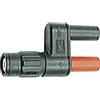 Stäubli 67.9536-21 940359721 XM-BB/4 - Adattatore di misura BNC femmina 4 mm, a prova di perdite, colore: nero, rosso