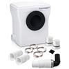 Aquamatix Cubo 400W Trituratore Pompa Maceratore 110L/min Sistema di Sollevamento sanitario con filtro a carbone 3 ingressi per WC, lavandino e vasca da bagno, 8m Distanza di pompaggio verticale