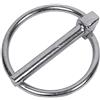 DOJA Barcelona DOJA INDUSTRIAL | Coppiglie ad anello | Misure: 8 x 46 | 10 Pezzi | Copiglie clip agricoli | Acciaio Zincato | Perno a Scatto | Spine a scatto | Uso: Gancio Traino Barca, Trattore, Attrezzi Agricoli