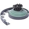 VOUNOT® Bordo Giardino Flessibile, Bordi Aiuole Plastica, con 30 Chiodi di Fissaggio, Lunghezza 10m, Altezza 5cm, Grigio e Verde