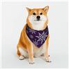 Oudrspo Bandane per cani viola sfumato con fiocco di neve, sciarpa triangolare reversibile per animali domestici per ragazzo e ragazza, bandana per cani di taglia piccola, media ed extra grande