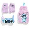 Skinnydip Set regalo con borsa dell'acqua calda di Stitch Disney, set da 3 pezzi con maschera per gli occhi, calzini soffici e borsa dell'acqua calda