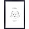 Joyshare Portafoto DIN A4 (21x29.7 cm), 1 Pezzo (Nero), Cornice MDF con Vetro Acrilico,Ideale per Scrivania
