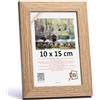 3-B Cornice per immagini HIT - Marrone (rovere con venature in legno ottiche) - 10x15 cm - cornice per foto in legno con vetro acrilico