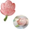 Xfeyaqlo Fiore Porta Saponetta Carino, Portasapone Bagno, Porta Sapone Solido Creativo, Porta Saponetta Ceramica, Portasapone Drenante (Tulipano, rosa)