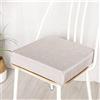FANSU Cuscino per Seduta in Memory Foam Comfort, per Supporto Lombare e Yoga, per Fianchi, Coccige, Sgabello da Bar, Adatto per Casa, Seggiolino Auto, Sedia da Ufficio (40x40x8cm,Grigio Argento)