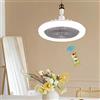AVZYARDY Ventilatore a Soffitto con Lampada,ventilatore da soffitto con luce e telecomando,con timer,LED Silenzioso Moderno Plafoniera con Ventilatore da Soffitto for camera da letto, cucina