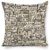 GETLF Lina Cavalieri - Federa Decorativa Per Cuscino in Cotone E Lino, Motivo Occhi Personalizzati, Include Solo Federa(45X45cm) 18x18L25
