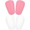 NQEUEPN 4pz Mini Parastinchi da Calcio, 8x5cm Mini Parastinchi Extra da Calcio Piccoli Parastinchi Protettivi per Uomini Donne Ragazzi Ragazze Graffitiabili Fai Da Te (Rosa, Bianco)