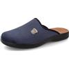 Fly Flot | Classic Man, Pantofole Uomo con Stemma, Ciabatta con Tomaia in Microfibra, Sottopiede imbottito in Pelle Antishock, Blu, 41