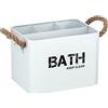 Wenko 23700100 - Scatola per bagno, 19 x 12, 5 x 13 cm, colore: Bianco