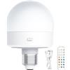 Generico Lampadina a batteria, lampadina senza fili per lampada | Lampadina a batteria dimmerabile E26 | Lampadina ricaricabile con telecomando, lampadina LED rimovibile con 3 colori selezionabili e 4 timer