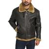 House Of Leather Giacca di Pecora Reale Volando Irvin B3 Pilota Aviatore Cappotto Marrone Zenzero Shearling (Small)