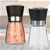 Basetousual Macina Pepe,Macina Sale,Coperchi Magnetici, Saliera Da Tavola,macinini Di Spezie In Ceramica Liscia Con Grossolanità Regolabile, Saliera E Pepiera