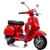 Tecnobike Shop Moto elettrica per Bambini Ufficiale Piaggio Vespa PX 150 12V con Rotelle Sella in Pelle Ingr Mp3 Luci LED Suoni (Rosso)