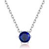 Suplight Collana Donna Argento 925 Portafortuna Ciondolo Pietra Zaffiro Settembre Punto Luce Blu - Confezione Regalo