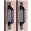 WANLIAN Maniglia per porta scorrevole in legno in acciaio al carbonio con maniglia scorrevole 19,6 cm (D black)