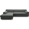 DOMO. collection Divano ad angolo Tinos, piccolo divano letto a forma di L, divano ad angolo con funzione di sonno, divano, angolo imbottito, 273 x 157 x 74 cm (larghezza x profondità x altezza),