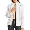BELLIVERA Piumino leggero trapuntato a rombi da donna Cappotto imbottito primaverile e invernale 087 Bianco L