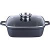 Kopf Girarrosto Santorin in alluminio fuso 35 x 28 cm 5 litri con coperchio in vetro