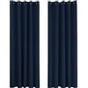 Deconovo Tende Oscuranti per Interni 2 Pezzi 138 CM Altezza, Termiche Isolanti, Anti-Rumore, con Anelli, Ideali per Camera da Letto e Soggiorno, 168x138 CM, Blu Navy