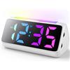 Netzu Sveglia Digitale Bambini con Luce, Display a LED Colorato, Dimmer di Luminosità 0-100%, 2 Allarmi, Snooze, Volume Della Sveglia 3, Sveglia per Bambini per Camera da Letto Ragazzi Ragazze