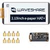 Waveshare V4 2.13inch E-Paper HAT+ for Raspberry Pi 5 /for Raspberry Pi Zero 2 W/for Raspberry Pi 3 B/for Raspberry Pi 4B /for Pi Pico W, 250x122, SPI, HAT+ Standard E-ink Display for pwnagotchi kit