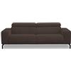 DOMO. collection Divano Cunelli, 2, 5 divani, con funzione schienale, 2, 5 posti, con funzione relax, divano imbottito, 238 x 104 x 79 cm (larghezza x profondità x altezza), marrone