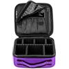 FORRICA Beauty Case da Viaggio Donna Borsa Cosmetica Professionale Portatile Trousse Make Up Organizers Trucchi Ragazza Valigetta Porta Trucchi con Divisori Regolabili Viola