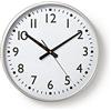 NEDIS Orologio da parete - Diametro: 380 mm - Plastica - Argento/Bianco