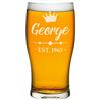 Gift Base Bicchiere Da Birra Personalizzato Crown Est Date Craft Beer Cider Custom