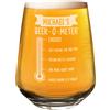 Gift Base Bicchiere Tumbler Birra Artigianale Personalizzato Beer O Meter 2/3 Pint