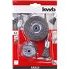 KWB spazzola metallica Set, 4 pezzi, acciaio, ondulate, 5975 - 00