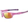 uvex sportstyle 507, occhiali da sole per bambini, specchiato, incl. fascia, pink purple/pink, one size