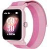 BIGGERFIVE Fitness Tracker Orologio Bambina da 3 a 14 Anni, Smartwatch con Contapassi, Frequenza Cardiaca, Resistente all'Acqua Fino a 5 ATM, Monitor del Sonno, Sveglia, Nylon