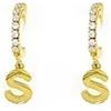 AB-GLOBAL Srl Orecchini Lettera S Oro Linea ABC MyLovly