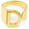 AB-GLOBAL Srl Anello Lettera D Oro Strass Linea ABC MyLovly