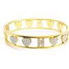 AB-GLOBAL Srl Bracciale Lettera N Rigido Oro Linea ABC MyLovly