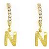 AB-GLOBAL Srl Orecchini Lettera N Oro Linea ABC MyLovly