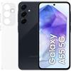 Samsung Galaxy A55 5G,Clear Cover inclusa, Smartphone Android 14, Display FHD+ Super AMOLED 6.6", 8GB RAM e 256GB di memoria interna espandibile, Batteria 5.000 mAh, Awesome Navy [Versione Italiana]