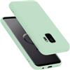 Cadorabo Custodia compatibile con Samsung Galaxy S9 in LIQUID VERDE CHIARO - Morbida Cover Protettiva Sottile di Silicone TPU con Bordo Protezione - Ultra Slim Case Antiurto Gel Back Bumper Guscio