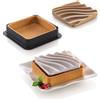 silikomart | Kit Mini Tarte SAND, Composizione kit 6 Anelli Microforati in Tplus+, 1 Stampo in Silicone Platinum, Tarte Decor, 80 x 80 mm - 67 x 67 mm, h 20 mm - h 15 mm, Made in Italy
