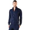 I-Club Nazareno Gabrielli Tuta Uomo Completo con Chiusura Zip 100% Cotone (L, BLU)