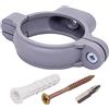 SKIR'CO 10 morsetti in plastica grigia per tubi da 50 mm, supporto in plastica per tubi, staffe per tubi, morsetti per tubi