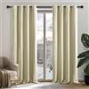 Deconovo Tende Oscuranti per Interni 2 Pezzi 260 CM Altezza, Termiche Isolanti, Anti-Rumore, con Anelli, Ideali per Camera da Letto e Soggiorno, 140x260 CM, Beige Scuro