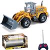 LioMaxi 1:32 veicoli da cantiere telecomandato giocattolo,con luci lampeggianti,completamente funzionante Telecomando,Trattore Ruspa Giocattoli per bambini,per Regali Per Bambini (Bulldozer)
